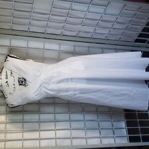 TEX by Max azria white sleeveless line A dress M new